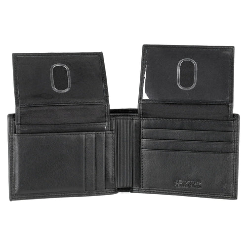 J. Buxton Men's Emblem Double ID Billfold Leather, Black EasyOptionXY LLC