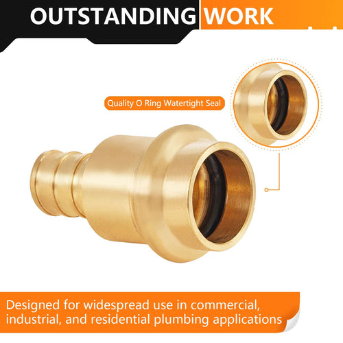 1/2" Press x 1/2" PEX Crimp Brass Adapter (Lead Free) Plumbingsell