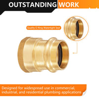 1/2" Press x 1/2" Female Brass Adapter (Lead Free) Plumbingsell