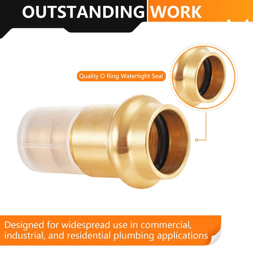 1/2" Press x 1/2" PEX Expansion Brass Adapter (Lead Free) Plumbingsell