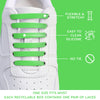 Green Stretchy Tieless Silicone Elastic Shoelaces | 16 Straps The Original Stretchlace