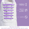 Purple Stretchy Tieless Silicone Elastic Shoelaces | 16 Straps The Original Stretchlace