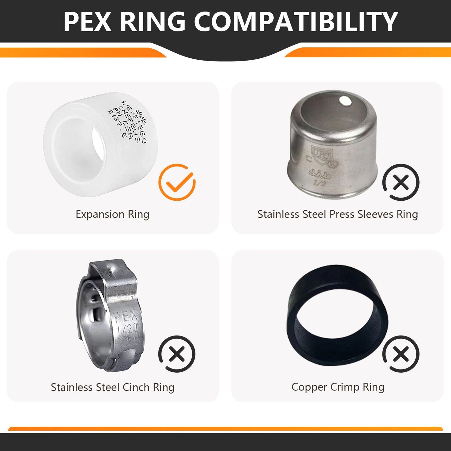PEX A Expansion 1/2" PEX x 3/4" PEX Expansion Reducing Coupling (Lead Free)