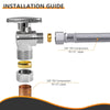10 Pcs 1/2" Nominal (5/8" OD) Compr. x 3/8" OD Compr. Angle Stop Valve, 1/4 Turn (Lead Free) Plumbingsell