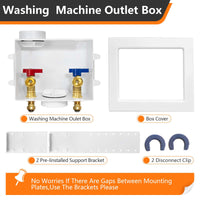 1/2" Push Fit Inlet, Washing Machine Outlet Box Plumbingsell