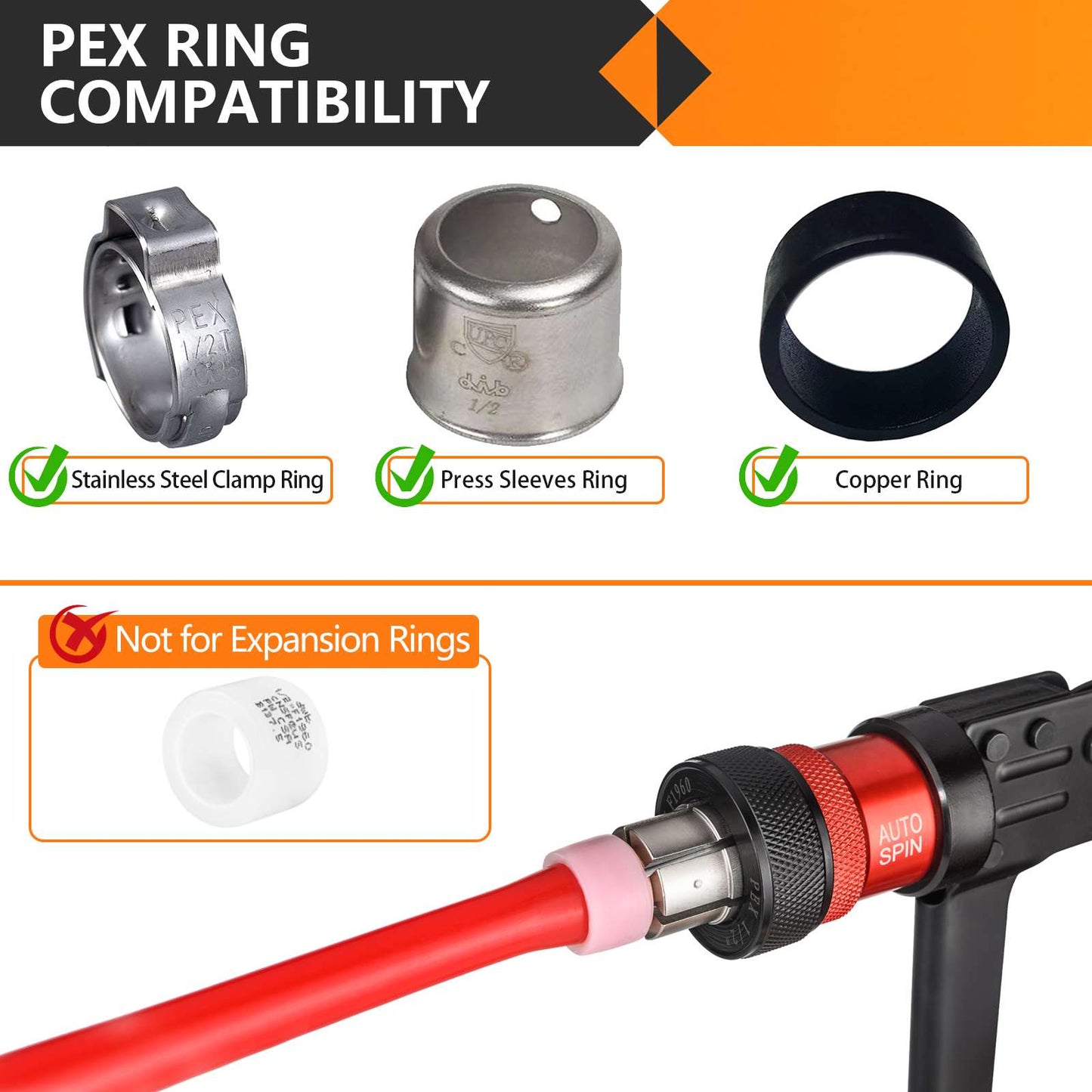PEX-B Crimp 3/4" PEX x 3/4" Female Copper Sweat Sweat Coupling (Lead Free)