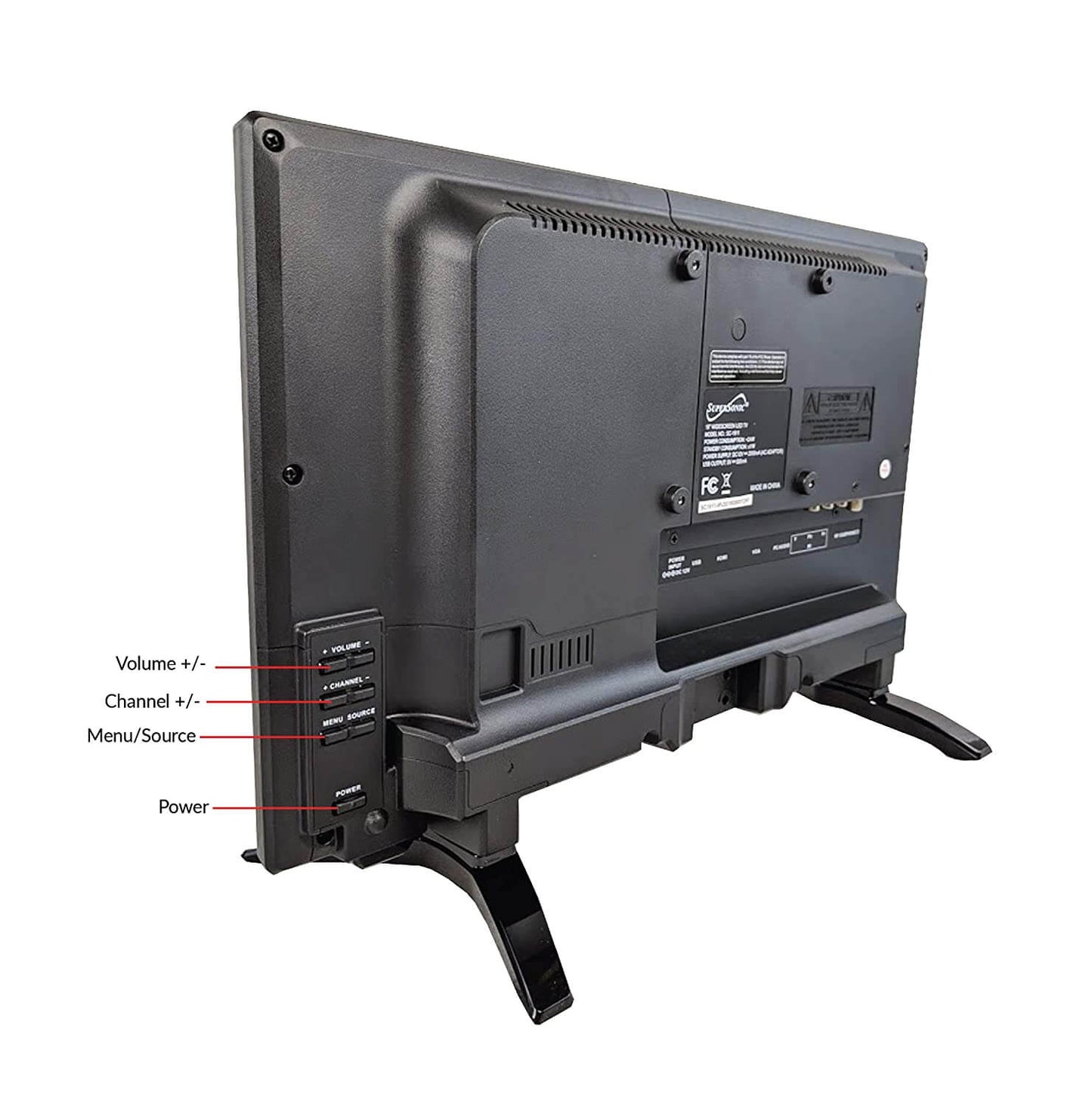 19" Supersonic 12 Volt AC/DC Widescreen LED HDTV with USB and HDMI (SC-1911)