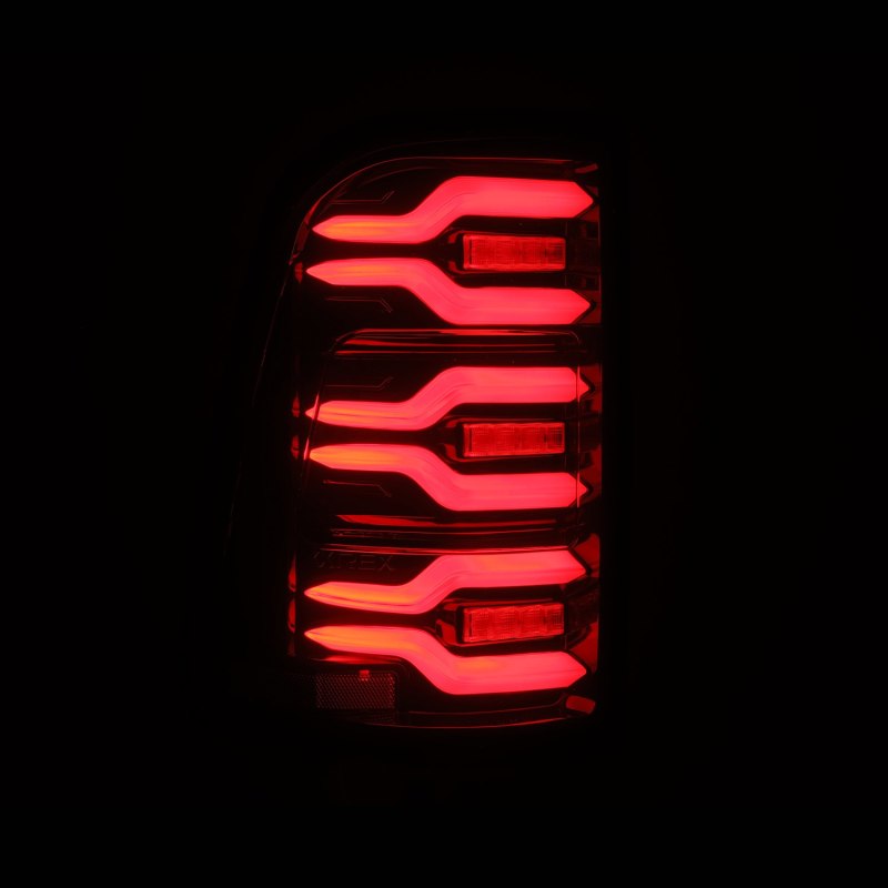 AlphaRex 19-22 Ram 1500 LUXX-Series LED Tail Lights Black-Red