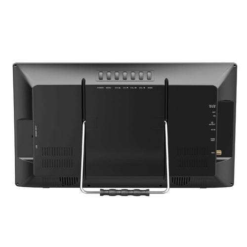 Portable 16" 12 Volt Digital LED TV with USB, SD, and HDMI Input: Built-in Rechargeable Lithium Ion Battery and FM Radio Jupiter Gear