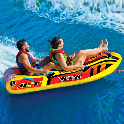 WOW Sports Jet Boat 2 Person Towable Water Tube For Pool and Lake (17-1020) Jupiter Gear