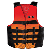 WOW Watersports Vis-Wave Adult Life Vest Red Jupiter Gear