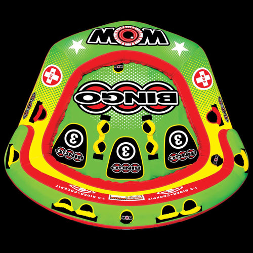 WOW Sports Bingo 1-3 Person Towable Water Tube For Pool and Lake (14-1070) Jupiter Gear
