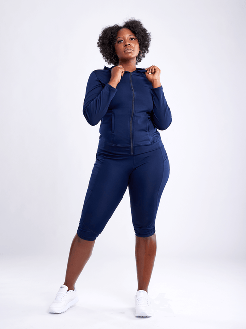 JupiterGear Mid-Rise Capri Fitness Leggings with Side Pockets Jupiter Gear