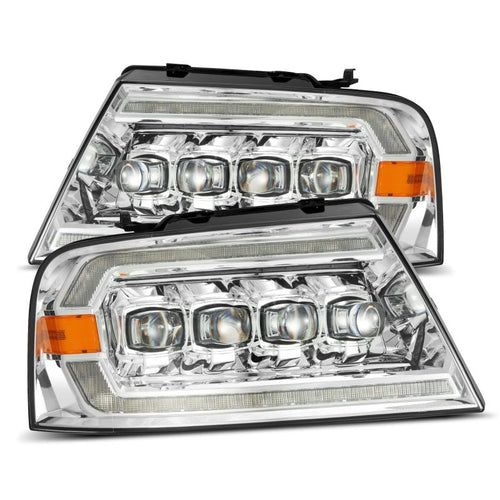 AlphaRex 04-08 Ford F150 / 06-08 Lincoln Mark LT NOVA-Series LED Projector Headlights Chrome OffRoadUSA.com