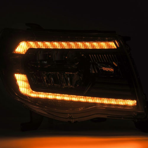 AlphaRex 05-11 Toyota Tacoma LUXX-Series LED Crystal Headlights Black OffRoadUSA.com