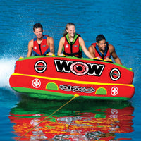 WOW Sports Bingo 1-3 Person Towable Water Tube For Pool and Lake (14-1070) Jupiter Gear