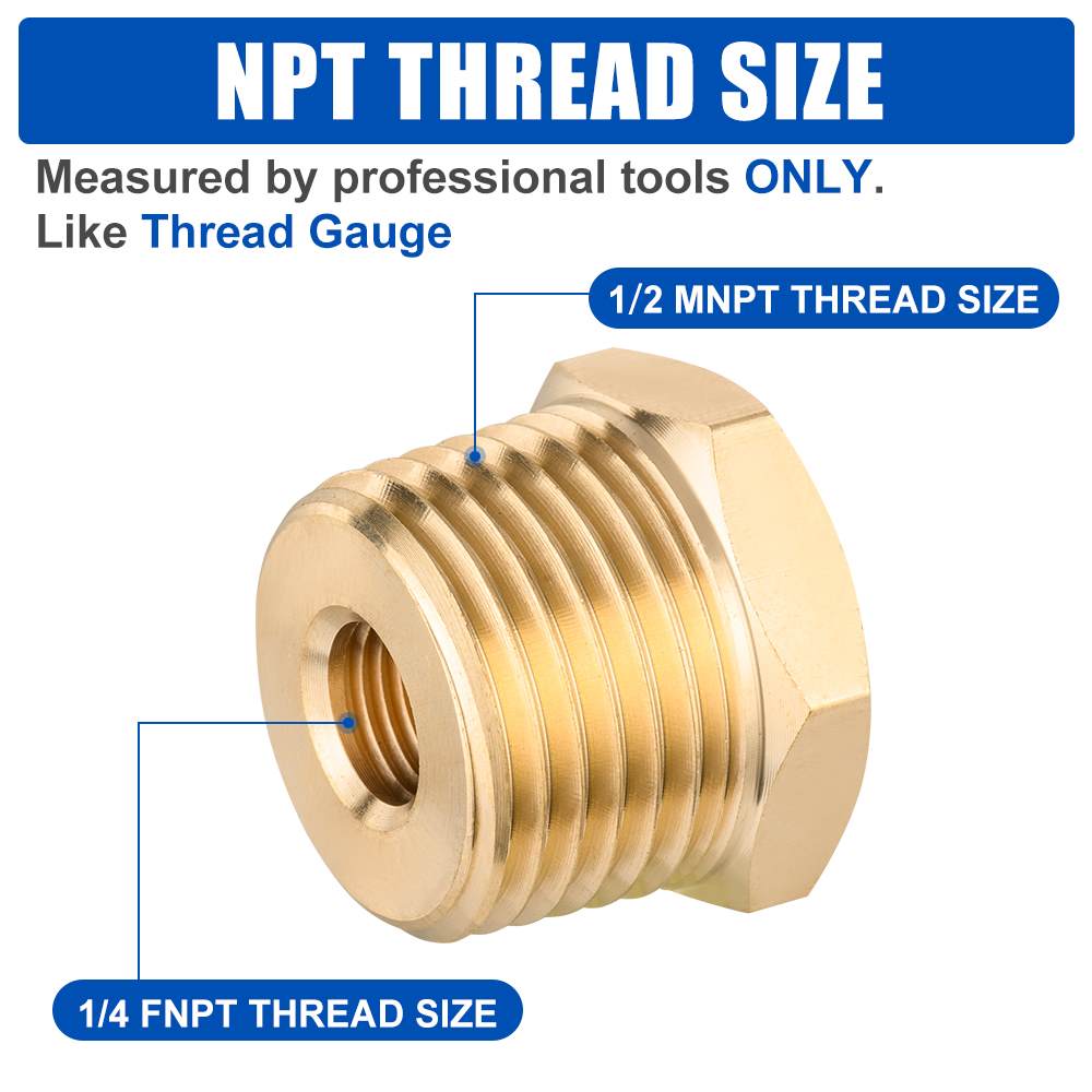 1/2" M x 1/4" F NPT Connector