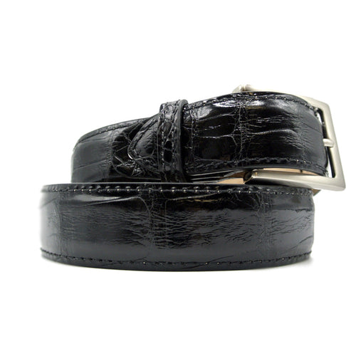 Zelli Italia Zelli Italia 70-100-BLK ALLIGATOR Belt, Black