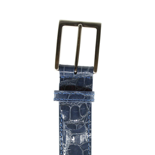 Zelli Italia Zelli Italia 70-100-DNM ALLIGATOR Belt, Denim