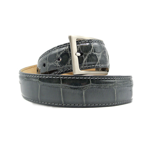 Zelli Italia Zelli Italia 70-100-GRY ALLIGATOR Belt, Grey