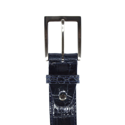 Zelli Italia Zelli Italia 70-100-NVY ALLIGATOR Belt, Navy