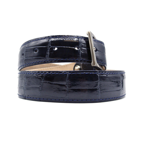 Zelli Italia Zelli Italia 70-100-NVY ALLIGATOR Belt, Navy