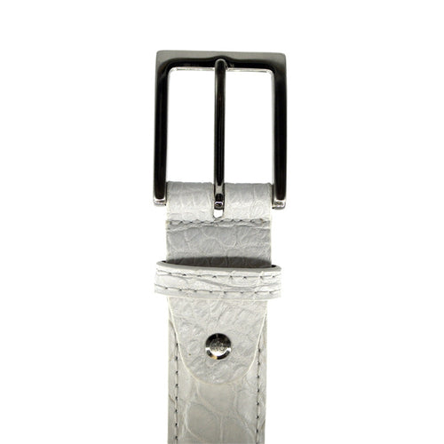 Zelli Italia Zelli Italia 70-100-WHT ALLIGATOR Belt, White