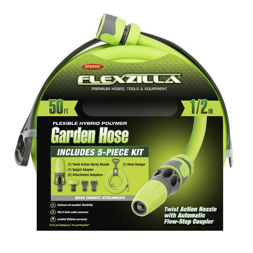 Flexzilla? Garden Hose Kit with Quick Connect Attachments, 1/2" x 50' EasyOptionXY LLC