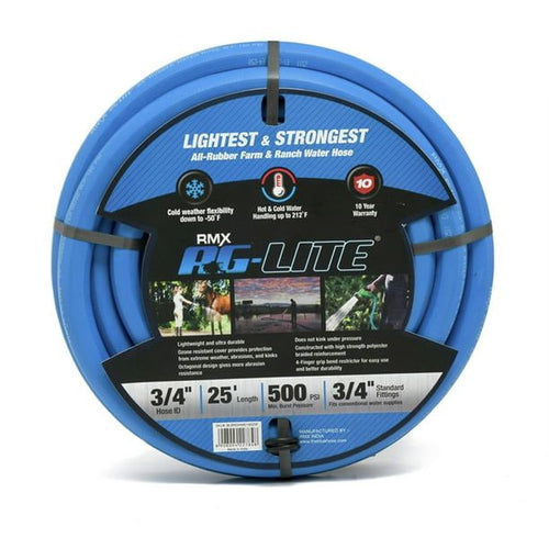 AG-LITE 3/4" X 25' RUBBER WATER HOSE EasyOptionXY LLC