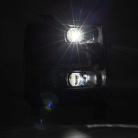 AlphaRex 16-18 Chevrolet Silverado 1500 LUXX-Series LED Projector Headlights Black OffRoadUSA.com