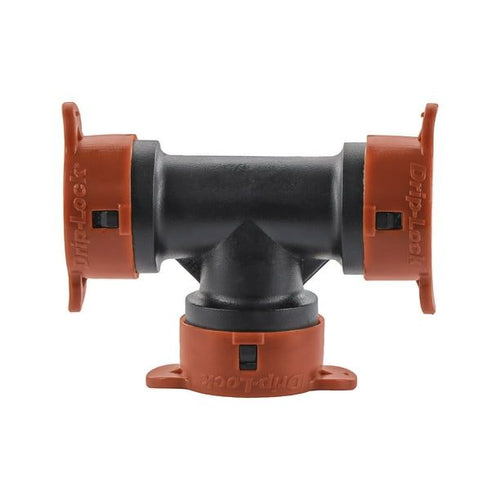 Orbit Irrigation 1/2" Black Drip-Lock Push-Fit Tee; Drip Tubing Connector EasyOptionXY LLC