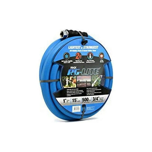 AG-LITE BSALONE15 1" x 15' Hot/Cold Water Rubber Garden Hose, 100% Rubber, Ultra-Light, Super Strong, 500 PSI, -50F to 190F Degrees, High Strength Polyester Braided, 2x Water Flow EasyOptionXY LLC