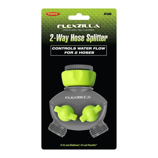 Flexzilla? 2-Way Hose Splitter, 3/4" - 11 1/2 GHT Fittings, ZillaGreen? EasyOptionXY LLC