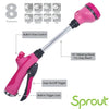 Sprout 8-Pattern 15" Watering Wand in Raspberry Red EasyOptionXY LLC