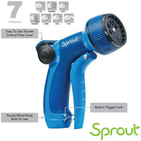 Sprout Front Trigger 7-Pattern Nozzle in Blue EasyOptionXY LLC