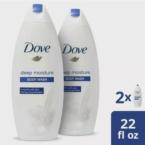 Dove Deep Moisture Skin Natural Nourishers for Instantly Soft Skin Body Wash 22 oz; 2 Count EasyOptionXY LLC