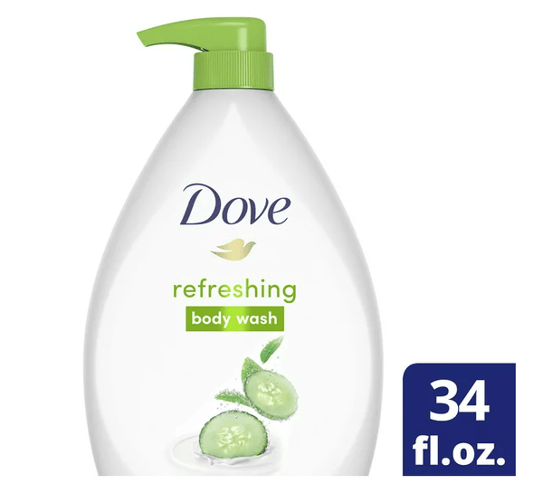Dove Refreshing Liquid Body Wash with Pump Cucumber & Green Tea Cleanser; 34 oz EasyOptionXY LLC