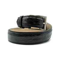 Zelli Italia Zelli Italia 71-155-BLK CAIMAN CROCODILE Belt, Black