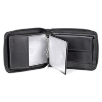 Dopp Men's Regatta Zip-Around Billfold with Zip Bill Compartment Leather, Black EasyOptionXY LLC