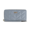 XOXO Women's Powder Blue Vegan Leather Quilted Single Zip Wallet Clutch withWristlet EasyOptionXY LLC