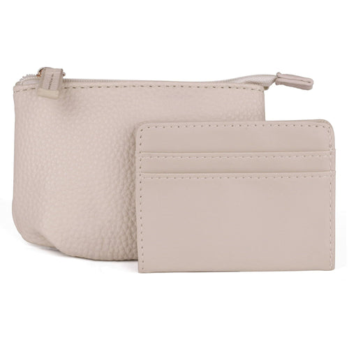 Julia Buxton Women's Pleated Coin Pouch, White Pepper EasyOptionXY LLC