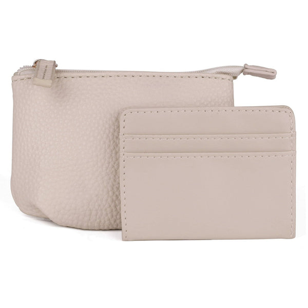 Julia Buxton Women's Pleated Coin Pouch, White Pepper EasyOptionXY LLC