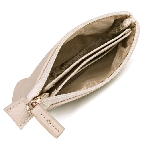 Julia Buxton Women's Pleated Coin Pouch, White Pepper EasyOptionXY LLC