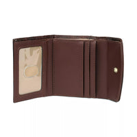 Julia Buxton Women's Heiress Pik-Me-Up Mini-Trifold Leather, Mahogany EasyOptionXY LLC