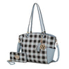 MKF Collection Karlie Tote Handbag with Wallet by Mia K - 2 pieces (Color Light Blue) EasyOptionXY LLC