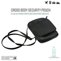 G Force Cross Body Security Pouch, RFID, Black EasyOptionXY LLC