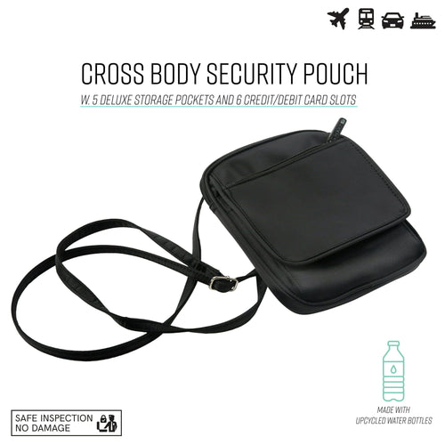 G Force Cross Body Security Pouch, RFID, Black EasyOptionXY LLC