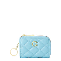 C. Wonder Women's Adult Quilted Zip-Pouch Card Case with Key Fob in Gift Box Blue Topaz EasyOptionXY LLC