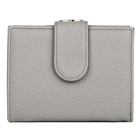Julia Buxton Women's Pebble Vegan Leather Lexington Wallet, Grey EasyOptionXY LLC
