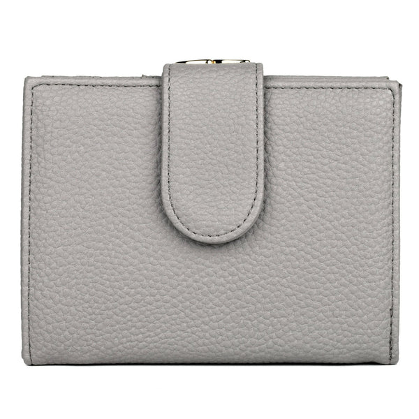 Julia Buxton Women's Pebble Vegan Leather Lexington Wallet, Grey EasyOptionXY LLC